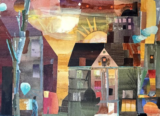 Durch dunkle Gassen | 2020 | 24x33 cm