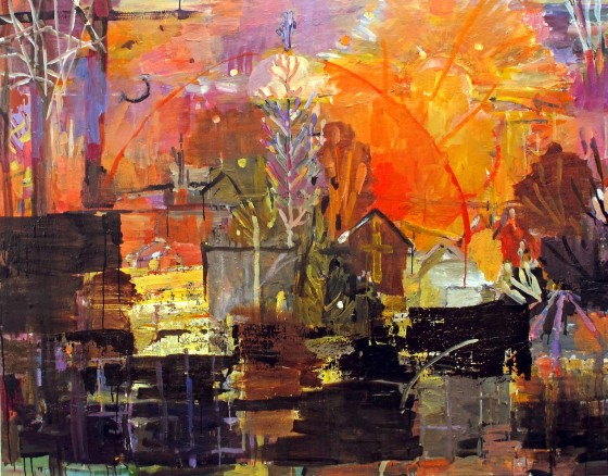 Eine Stadt am Morgen | 2012 | 110x140 cm | Sammlung Ostsächsische Sparkasse